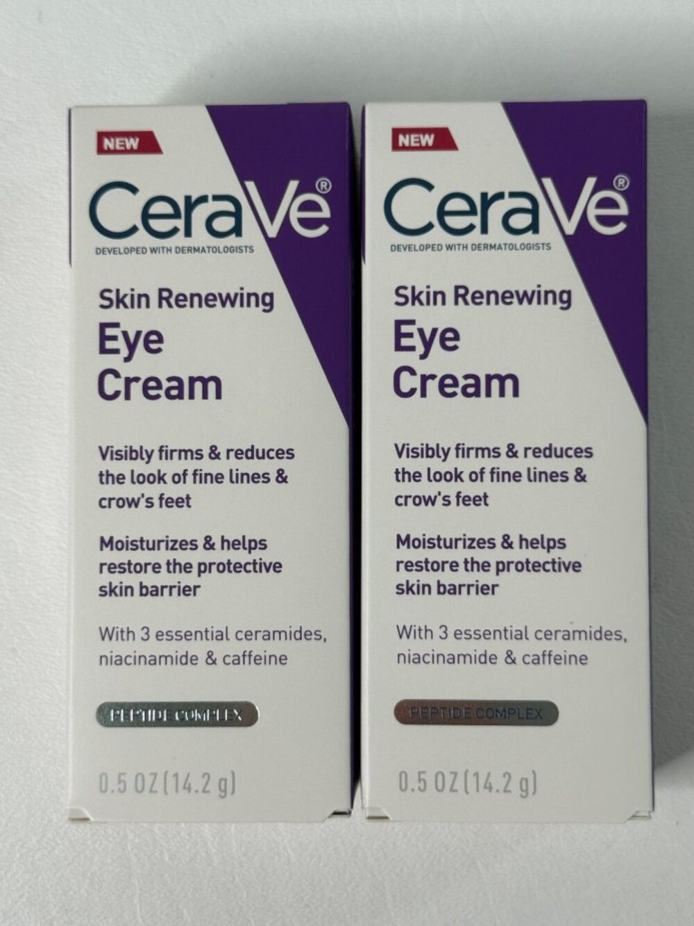 2 pack CeraVe Skin Renewing Peptide Eye Cream - 0.5 fl oz each